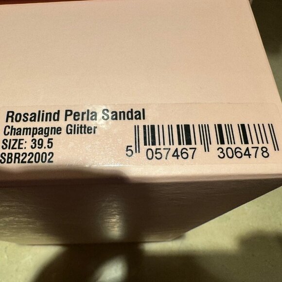 Sophia Webster Rosalind Pearl Heel Sandals Gold Glitter Size 39.5 / US 9.5 NIB - Picture 11 of 11